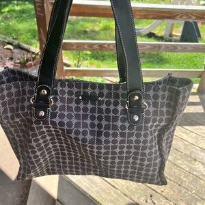 Kate Spade wool and leather geometric bag